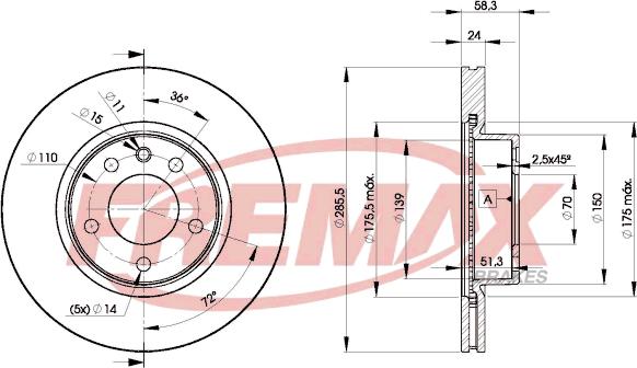 FREMAX BD-9054 - Əyləc Diski furqanavto.az