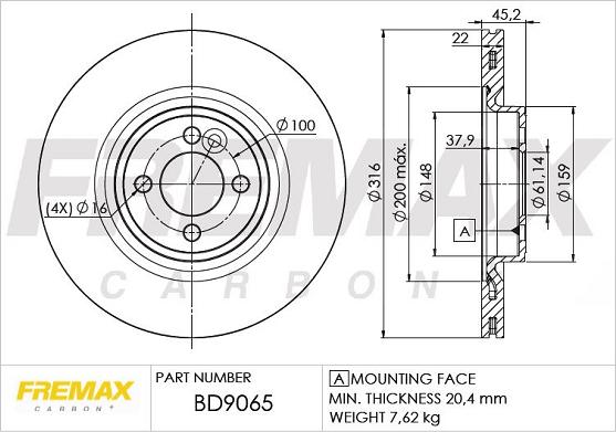 FREMAX BD-9065 - Əyləc Diski furqanavto.az