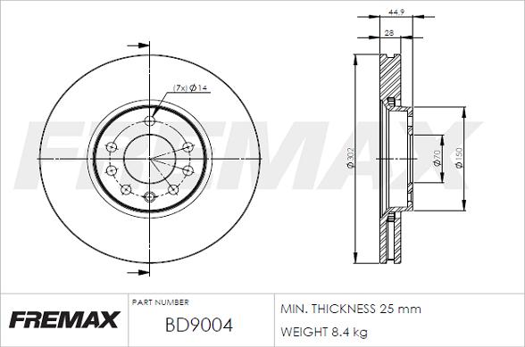 FREMAX BD-9004 - Əyləc Diski furqanavto.az