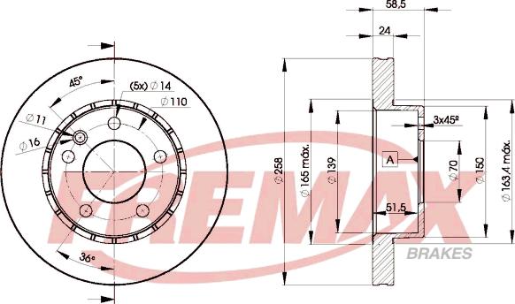 FREMAX BD-9039 - Əyləc Diski furqanavto.az