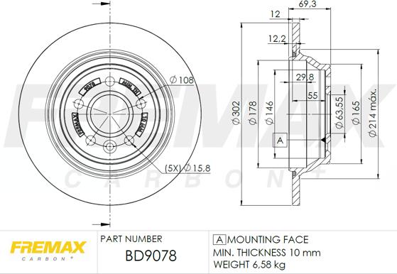 FREMAX BD-9078 - Əyləc Diski furqanavto.az