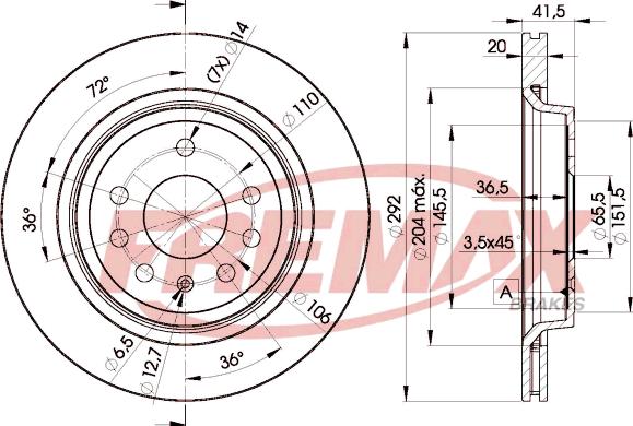 FREMAX BD-9114 - Əyləc Diski furqanavto.az