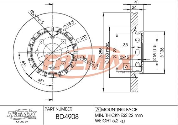 FREMAX BD-4908 - Əyləc Diski furqanavto.az