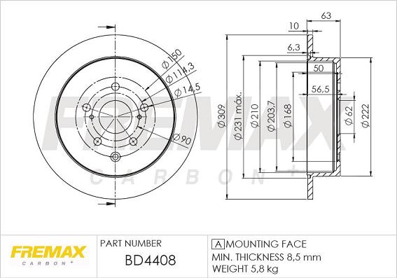 FREMAX BD-4408 - Əyləc Diski furqanavto.az