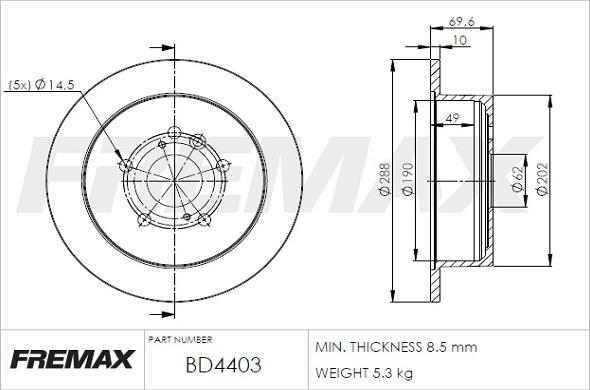 FREMAX BD-4403 - Əyləc Diski furqanavto.az