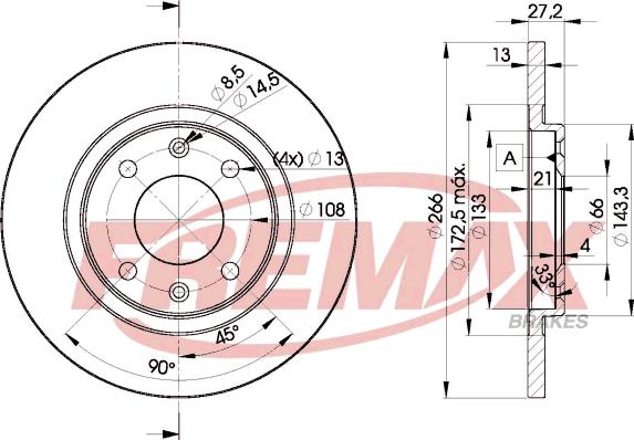 FREMAX BD-4692 - Əyləc Diski furqanavto.az