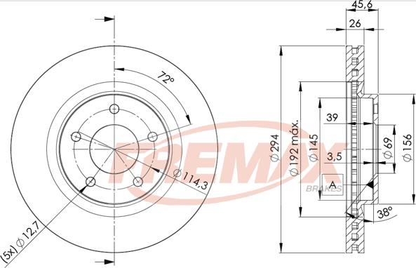 FREMAX BD-4644 - Əyləc Diski furqanavto.az