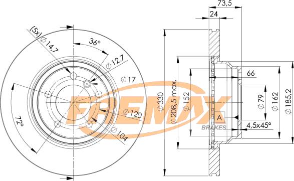 FREMAX BD-4645 - Əyləc Diski furqanavto.az