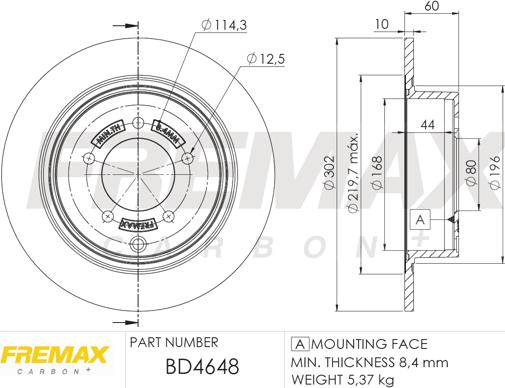 FREMAX BD-4648 - Əyləc Diski furqanavto.az