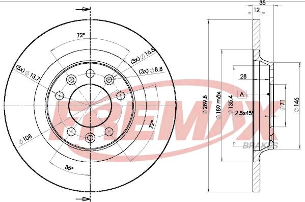 FREMAX BD-4609 - Əyləc Diski furqanavto.az