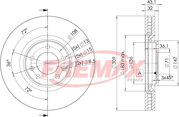 FREMAX BD-4687 - Əyləc Diski furqanavto.az