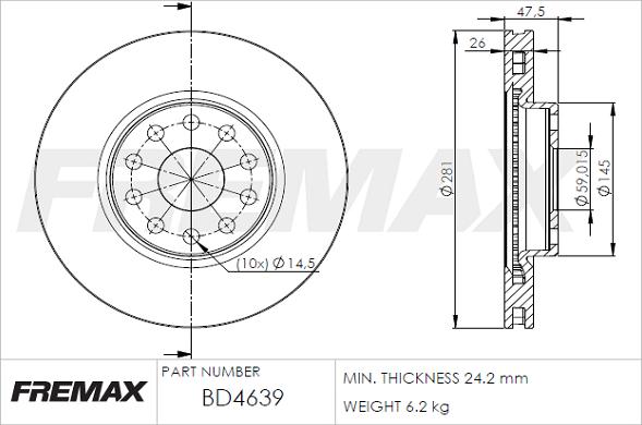 FREMAX BD-4639 - Əyləc Diski furqanavto.az