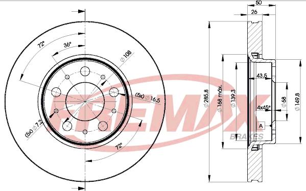 FREMAX BD-4046 - Əyləc Diski furqanavto.az