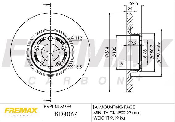 FREMAX BD-4067 - Əyləc Diski furqanavto.az