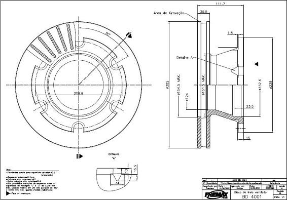 FREMAX BD-4001 - Əyləc Diski furqanavto.az