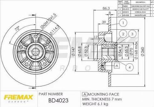 FREMAX BD-4023 - Əyləc Diski furqanavto.az