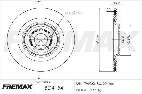 FREMAX BD-4154 - Əyləc Diski furqanavto.az