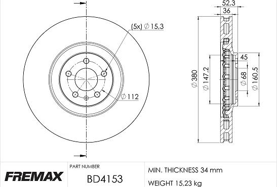 FREMAX BD-4153 - Əyləc Diski furqanavto.az