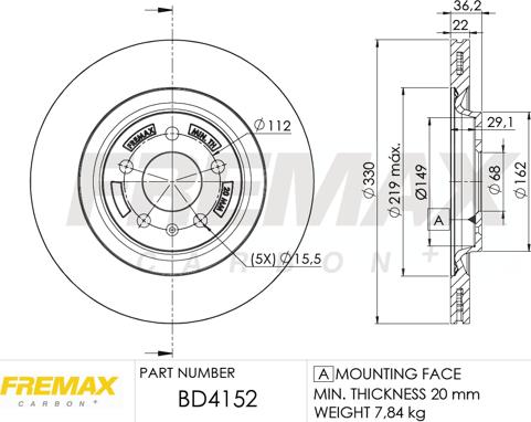 FREMAX BD-4152 - Əyləc Diski furqanavto.az