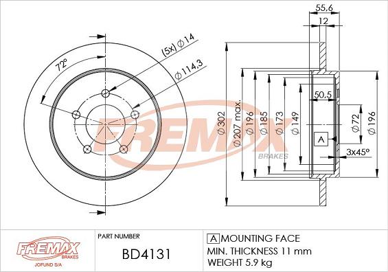 FREMAX BD-4131 - Əyləc Diski furqanavto.az