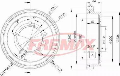 FREMAX BD-4804 - Əyləc barabanı furqanavto.az