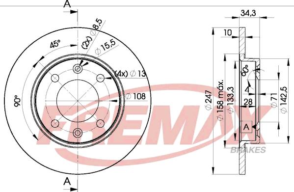 FREMAX BD-4246 - Əyləc Diski furqanavto.az