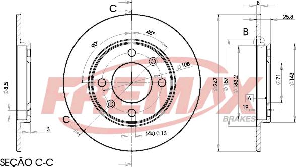 FREMAX BD-4247 - Əyləc Diski furqanavto.az