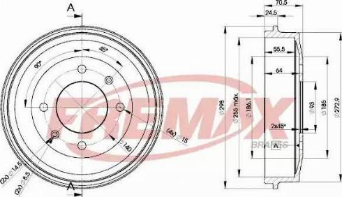 FREMAX BD-4217 - Əyləc barabanı furqanavto.az