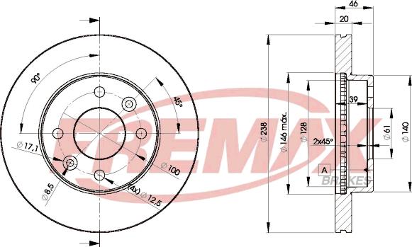 FREMAX BD-4287 - Əyləc Diski furqanavto.az