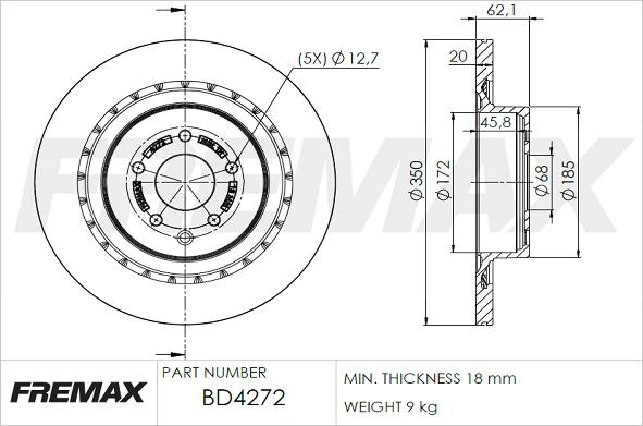 FREMAX BD-4272 - Əyləc Diski furqanavto.az