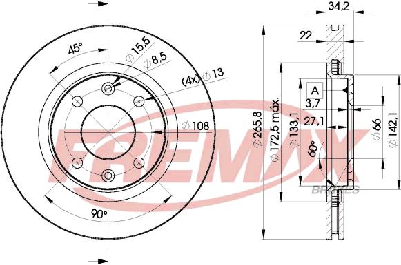 FREMAX BD-4750 - Əyləc Diski furqanavto.az