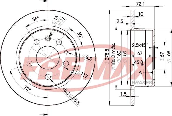 FREMAX BD-5500 - Əyləc Diski furqanavto.az