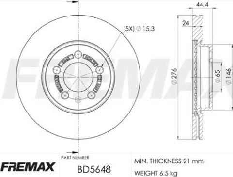 FREMAX BD-5648 - Əyləc Diski furqanavto.az