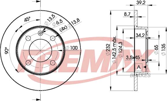 FREMAX BD-5608 - Əyləc Diski furqanavto.az