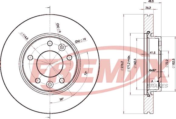 FREMAX BD-5000 - Əyləc Diski furqanavto.az