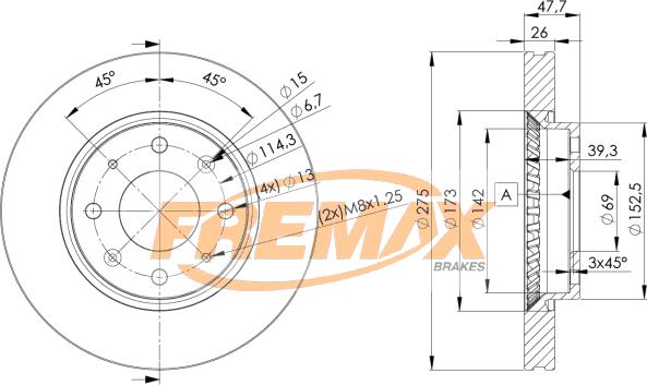 FREMAX BD-5002 - Əyləc Diski furqanavto.az