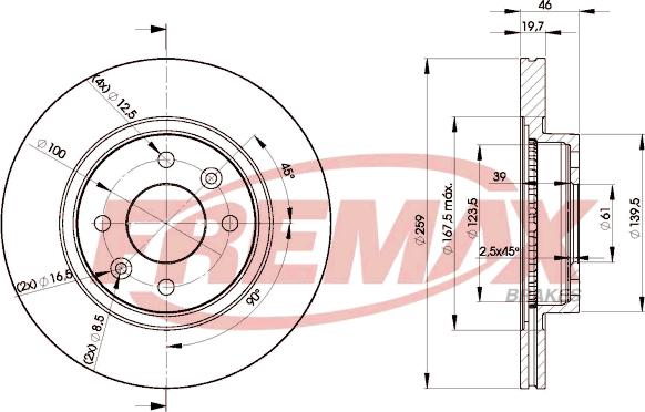 FREMAX BD-5081 - Əyləc Diski furqanavto.az