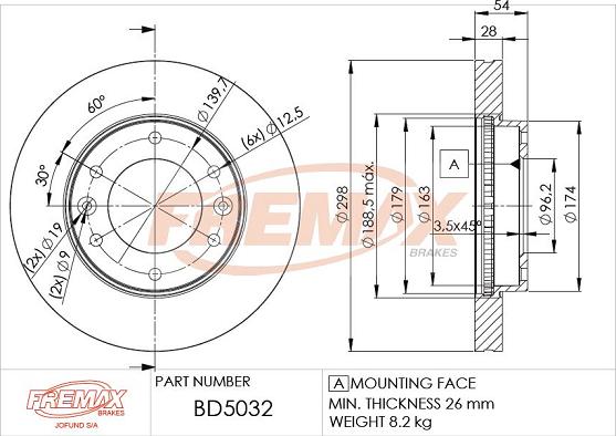 FREMAX BD-5032 - Əyləc Diski furqanavto.az