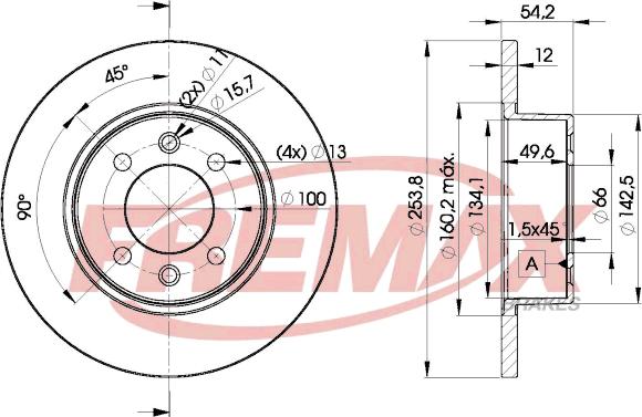 FREMAX BD-5166 - Əyləc Diski furqanavto.az