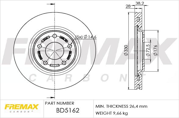 FREMAX BD-5162 - Əyləc Diski furqanavto.az