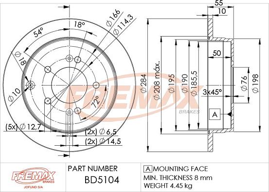 FREMAX BD-5104 - Əyləc Diski furqanavto.az