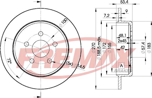 FREMAX BD-5114 - Əyləc Diski furqanavto.az