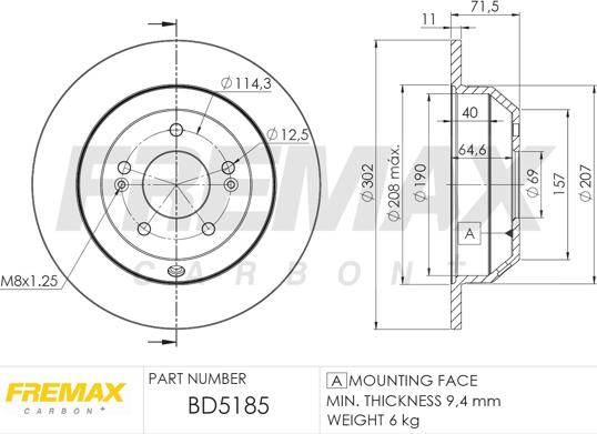 FREMAX BD-5185 - Əyləc Diski furqanavto.az