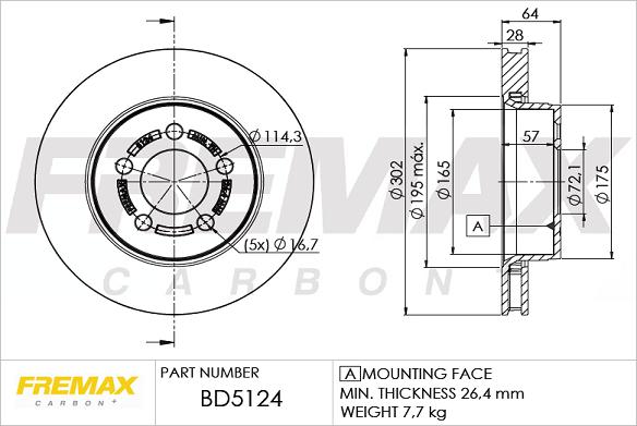 FREMAX BD-5124 - Əyləc Diski furqanavto.az