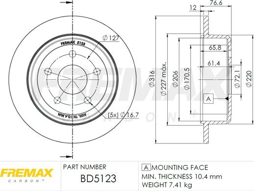 FREMAX BD-5123 - Əyləc Diski furqanavto.az