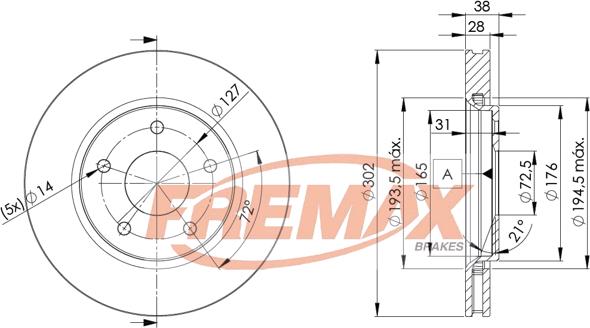 FREMAX BD-5170 - Əyləc Diski furqanavto.az