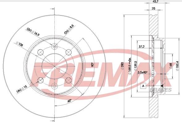 FREMAX BD-5890 - Əyləc Diski furqanavto.az