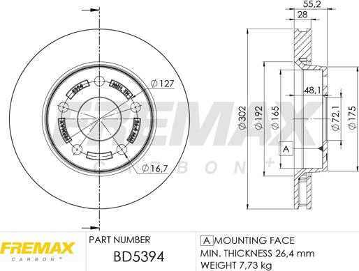 FREMAX BD-5394 - Əyləc Diski furqanavto.az