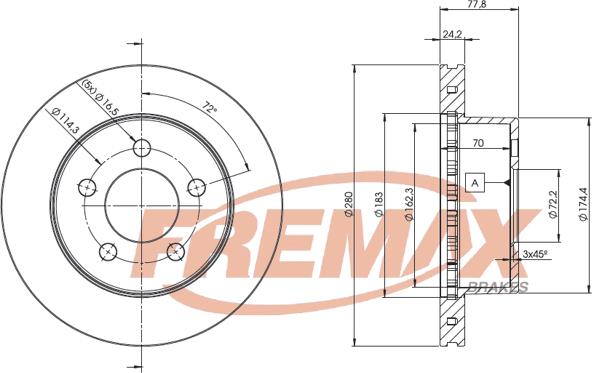 FREMAX BD-5396 - Əyləc Diski furqanavto.az