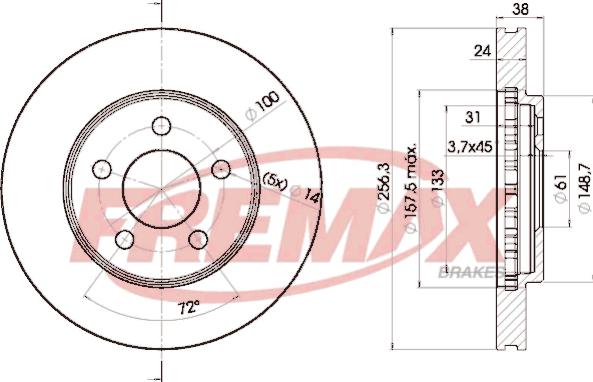 FREMAX BD-5348 - Əyləc Diski furqanavto.az